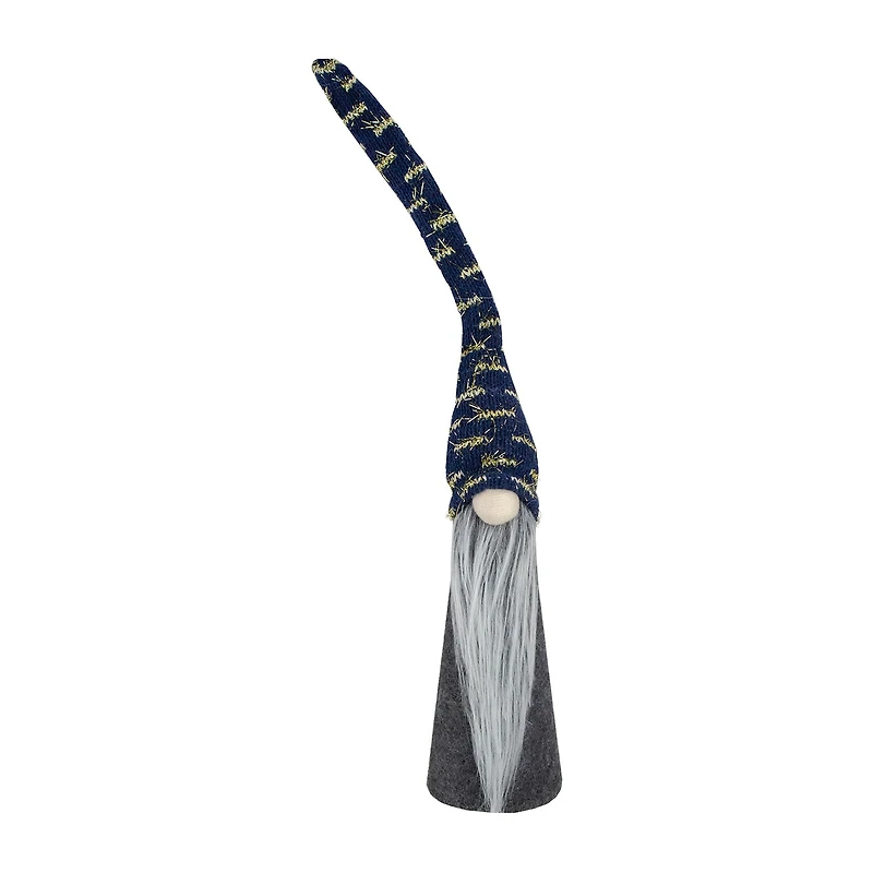 Northlight 15.5in Gray And Blue Cone Christmas Tabletop Decor Christmas Gnome