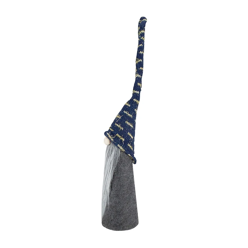 Northlight 15.5in Gray And Blue Cone Christmas Tabletop Decor Christmas Gnome