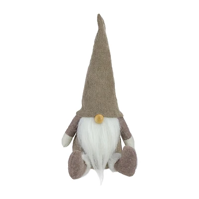 Northlight 10in Brown And White Sitting  Christmas Tabletop Decoration Christmas Gnome