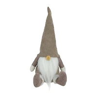 Northlight 10in Brown And White Sitting  Christmas Tabletop Decoration Christmas Gnome
