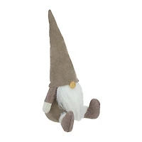 Northlight 10in Brown And White Sitting  Christmas Tabletop Decoration Christmas Gnome