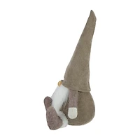 Northlight 10in Brown And White Sitting  Christmas Tabletop Decoration Christmas Gnome