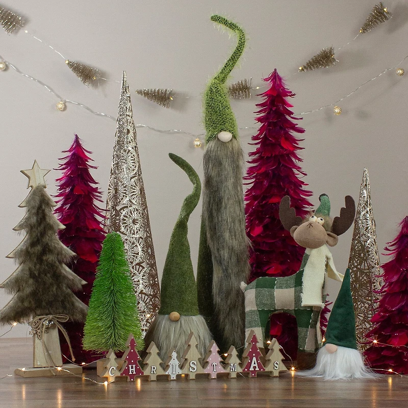 Northlight 14in Green And Gray Christmas Christmas Gnome