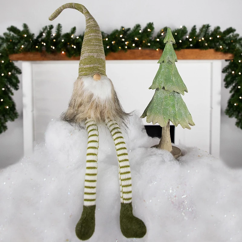Northlight 26in Green And Beige Sitting Christmas Christmas Gnome