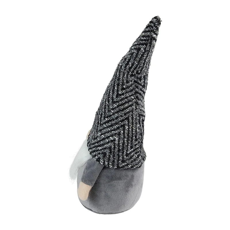 Northlight 12in Gray And White Standing  Tabletop Christmas Decoration Christmas Gnome