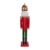 Northlight 35.5in Red And Green Velvet Wooden  King Christmas Nutcracker