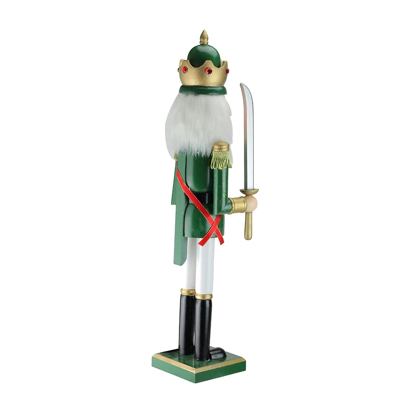 Northlight 24in Green And Gold King With Sword Christmas Nutcracker