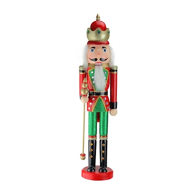 Northlight 24in Red And Green Wooden King With Scepter Christmas Nutcracker