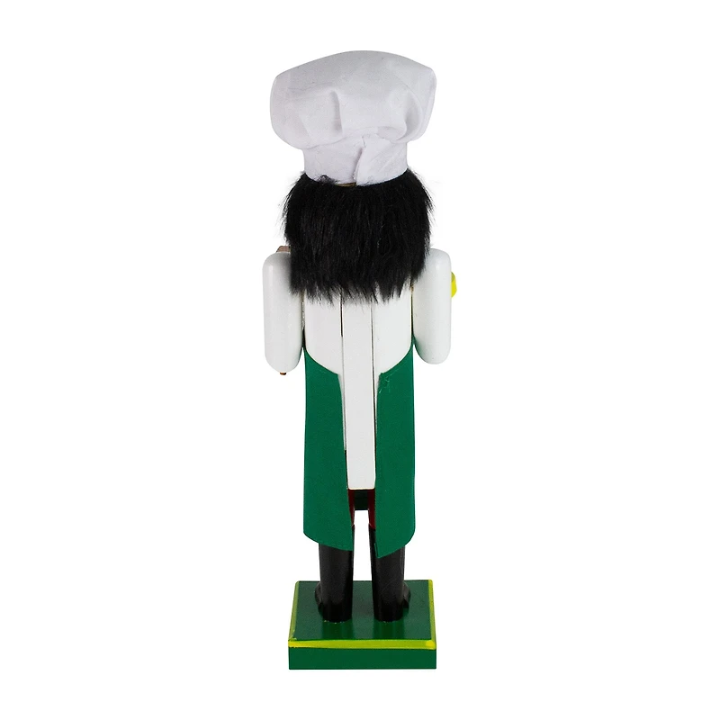 Northlight 14in Green And White Wooden Pizza Maker Christmas Nutcracker