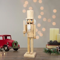 Northlight 15in Unfinished Paintable Wooden  With Sword Christmas Nutcracker
