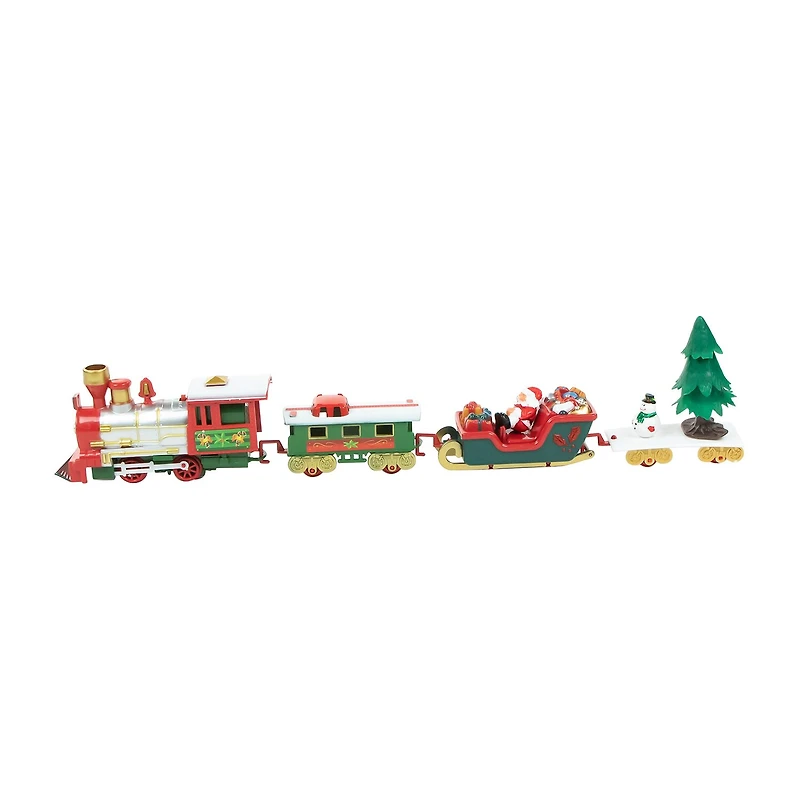 Northlight 31pc Battery Operated Lighted And Animated Tree Train Set With Sound Christmas Tabletop Decor
