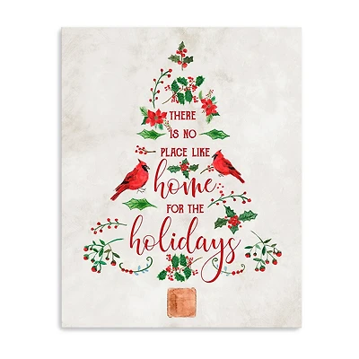 Lumaprints Home For The Holidays Tree Canvas Art