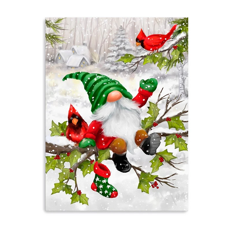 Lumaprints Gnome On Branch Canvas Art
