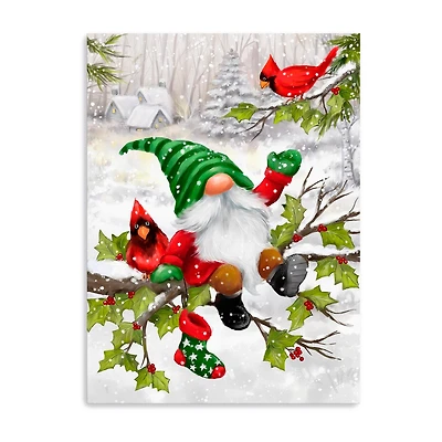 Lumaprints Gnome On Branch Canvas Art