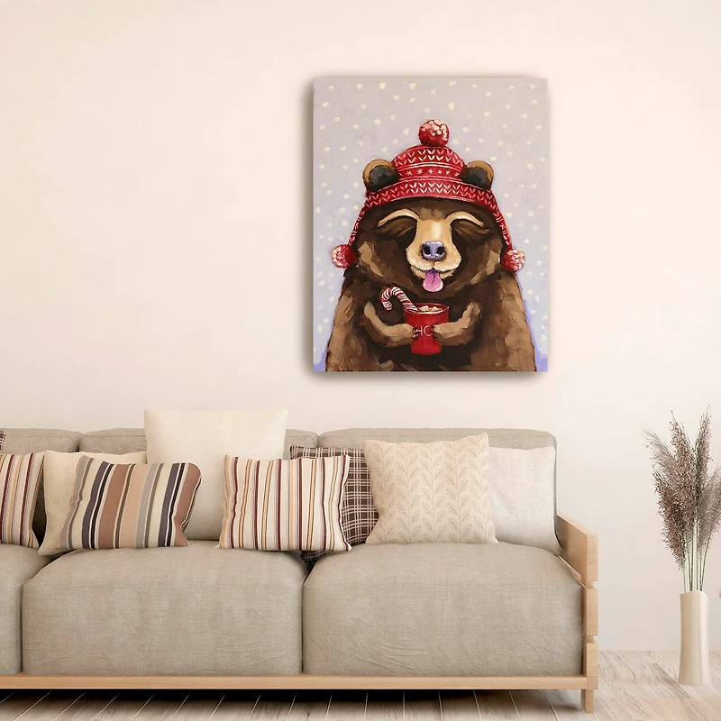 Lumaprints Hot Chocolate Bear Canvas Art