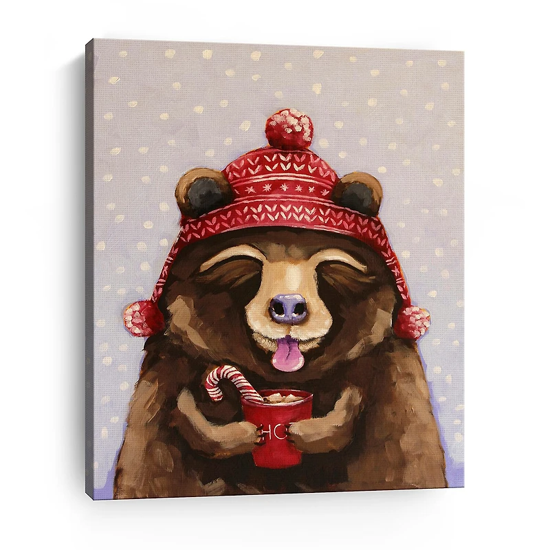 Lumaprints Hot Chocolate Bear Canvas Art