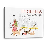 Lumaprints Christmas In The City Landscape Canvas Art