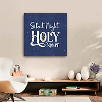 Lumaprints O Holy Night I On Blue Canvas Art