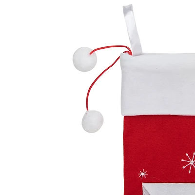 Northlight 19in Red And White Indear Santain Envelope Christmas Stocking