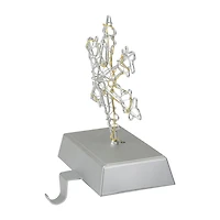 Northlight 7.5in Led Lighted Silver Wired Snowflake Christmas Stocking Holder