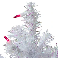 Northlight White Slim Artificial Pink Lights 2 Foot Pre-Lit Pine Christmas Tree