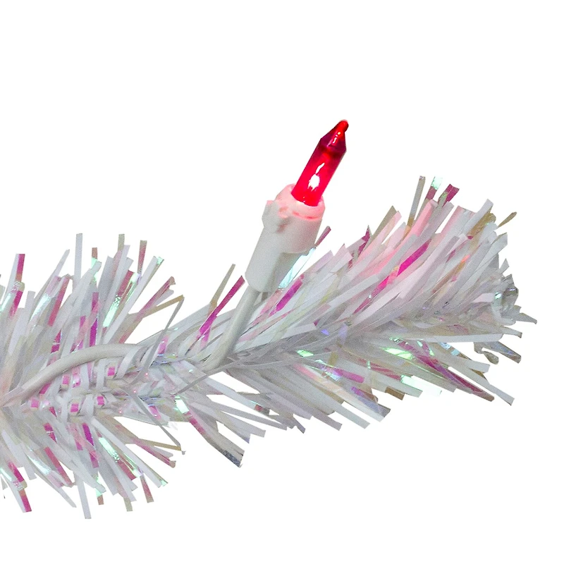 Northlight White Slim Artificial Pink Lights 2 Foot Pre-Lit Pine Christmas Tree