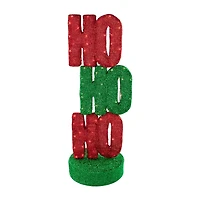 Northlight 39" Lighted Red And Green "Ho Ho Ho"" Sign Christmas Yard Art