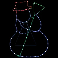Northlight 28in Lighted Standing Snowman Silhouette Decor Christmas Yard Art