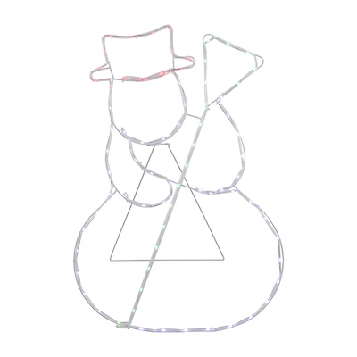 Northlight 28in Lighted Standing Snowman Silhouette Decor Christmas Yard Art