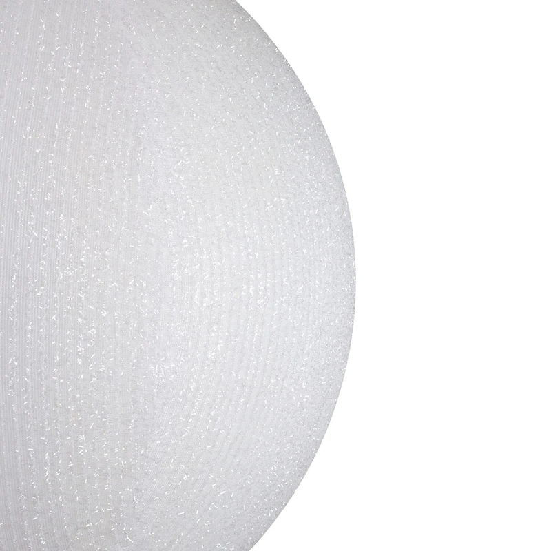 Northlight 19.5-Inch White Tinsel Inflatable Ball Decor Christmas Ornament