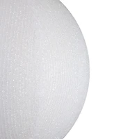 Northlight 19.5-Inch White Tinsel Inflatable Ball Decor Christmas Ornament