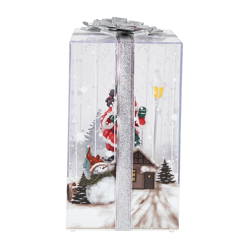 Northlight 12 Inmusical Snowing Gift Box Santa Christmas Snow Globe