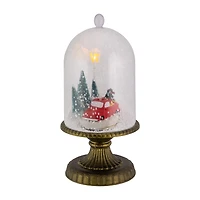 Northlight 13.5in Led Snowing Musical Retro Truck Under Cloche Christmas Decoration Christmas Snow Globe