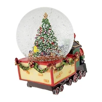 Northlight 8in Children Christmas Train Musical Christmas Snow Globe