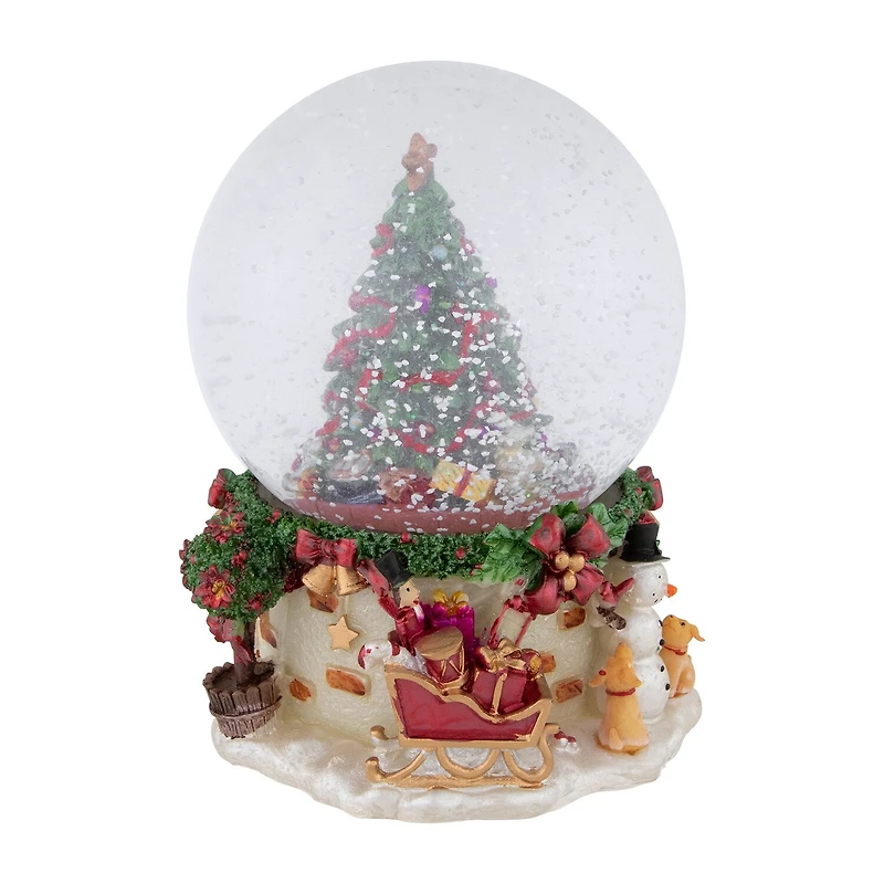 Northlight 6.5in Christmas Tree Musical Santa Christmas Snow Globe
