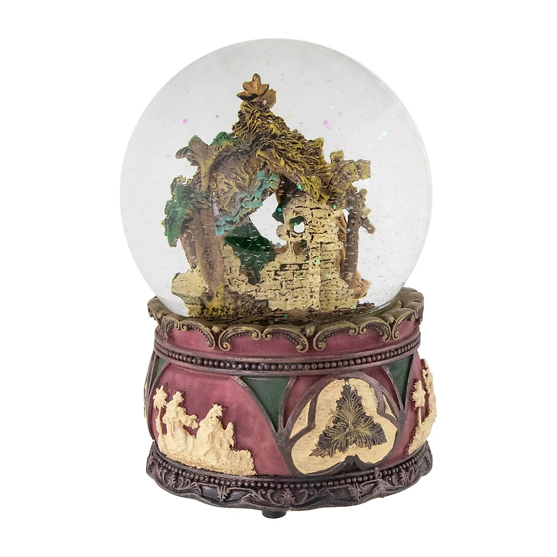 Northlight 5.75in Holy Family Nativity Scene Christmas Santa Christmas Snow Globe