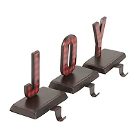 Northlight Red And Black Buffalo Plaid Injoyin  6in 3-pc. Christmas Stocking Holder