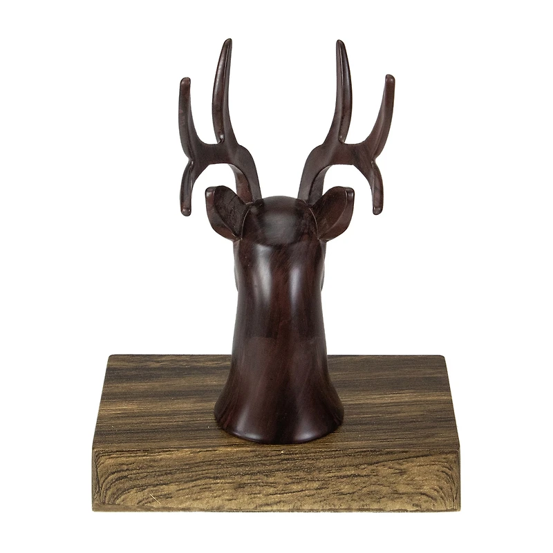 Northlight 7.5in Brown Marbled Buck Deer Head Christmas Stocking Holder