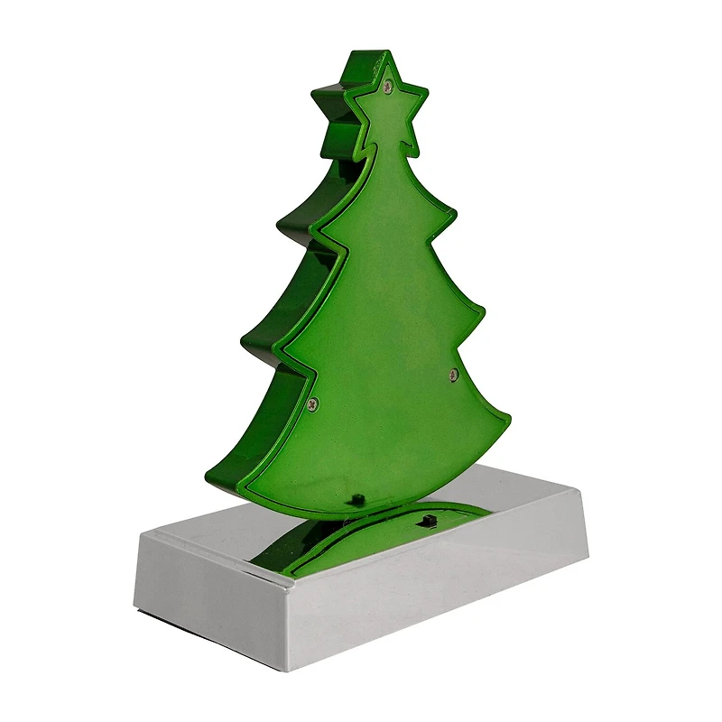 Northlight Shiny Green Led Lighted Tree 7in Christmas Stocking Holder