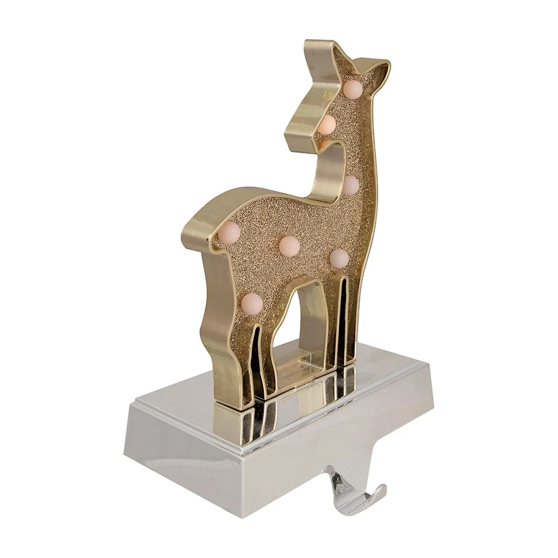Northlight Gold Led Lighted Snowflake 7.5in Christmas Stocking Holder