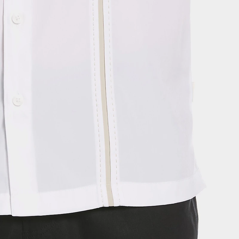 Cubavera Pick Stitch Mens Short Sleeve Regular Fit Button-Down Shirt