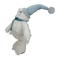 Northlight 23-Inch Plush White And Blue Standing Tabletop Yeti Christmas Figurine