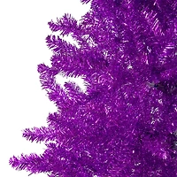 Northlight Metallic Purple Tinsel Artificial Unlit 7 1/2 Foot Christmas Tree
