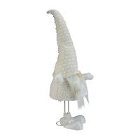 Northlight 24.5in White And Beige Sparkling Serena Christmas Christmas Gnome