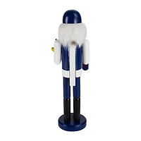 Northlight 14in Blue And White Wooden Hanukkah  With Menorah And Dreidel Christmas Nutcracker
