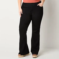 a.n.a Womens Plus High Rise Flare Leg Jean