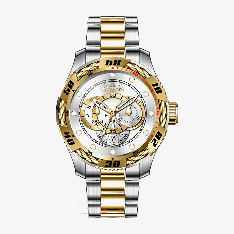 Invicta Mens Two Tone Stainless Steel Bracelet Watch 45751