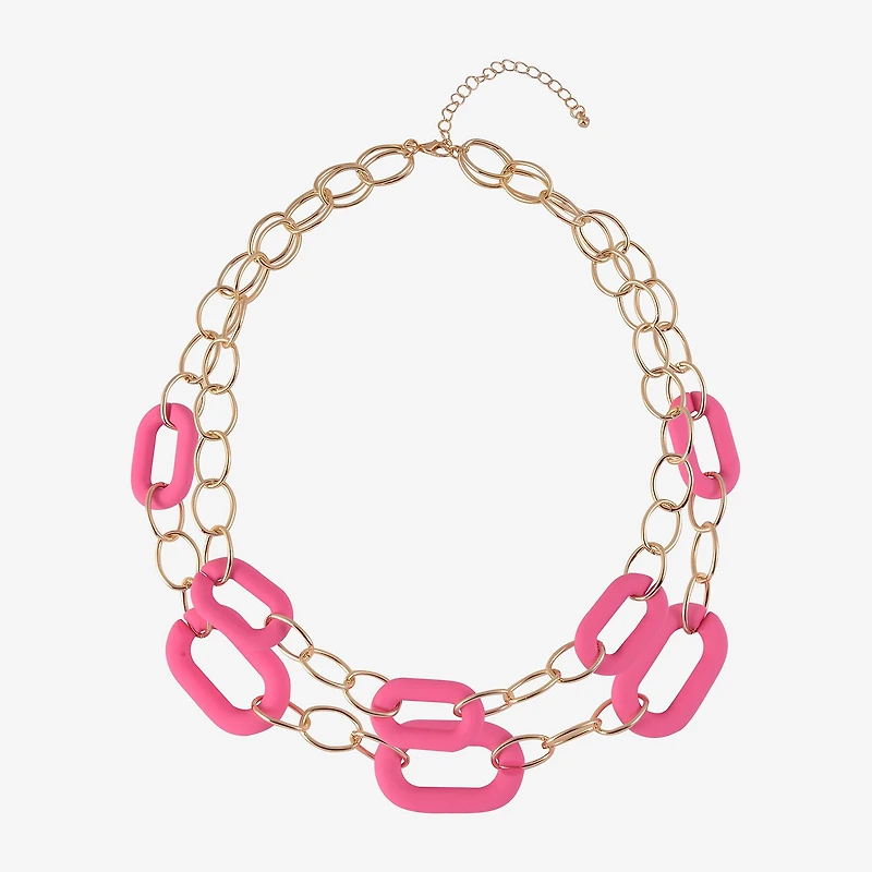 Mixit Womens 19 Inch Link Necklace