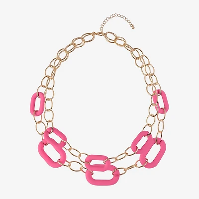 Mixit Womens 19 Inch Link Necklace