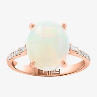 Effy Final Call Limited Quantities! Womens 1/7 CT. T.W. Genuine White Opal 14K Rose Gold Cocktail Ring